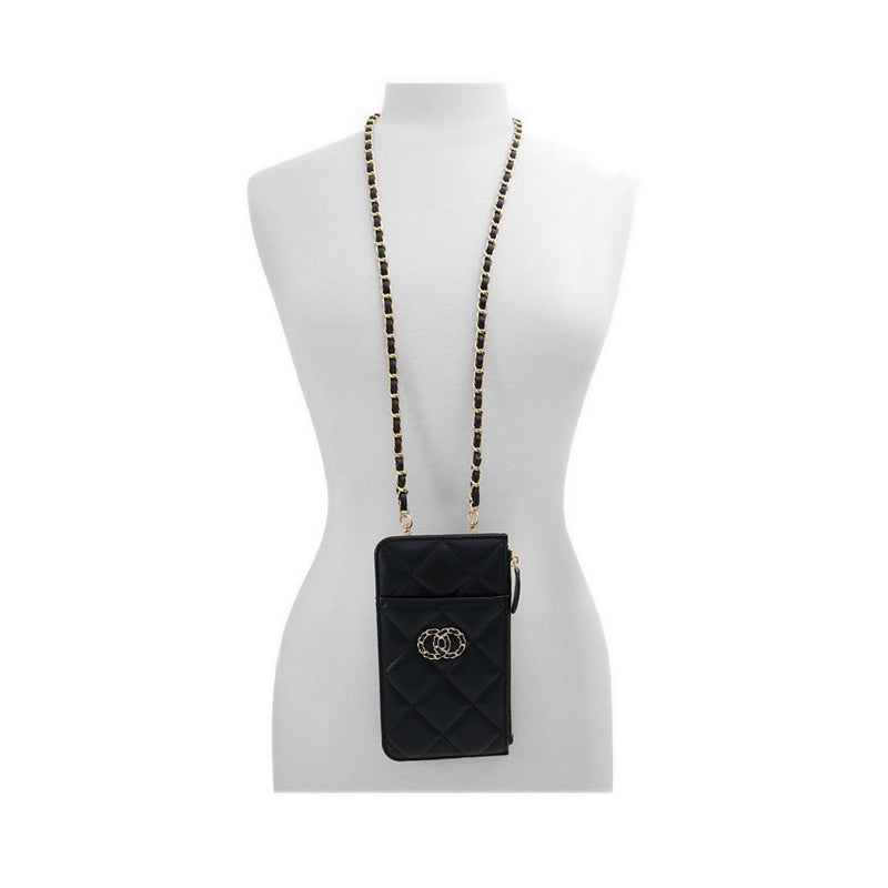 Enariel Card Holder - Black/Gold Multi