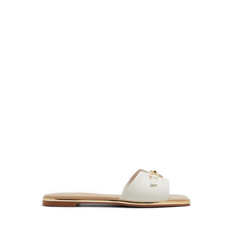 Alamassi Flat Sandals Open White