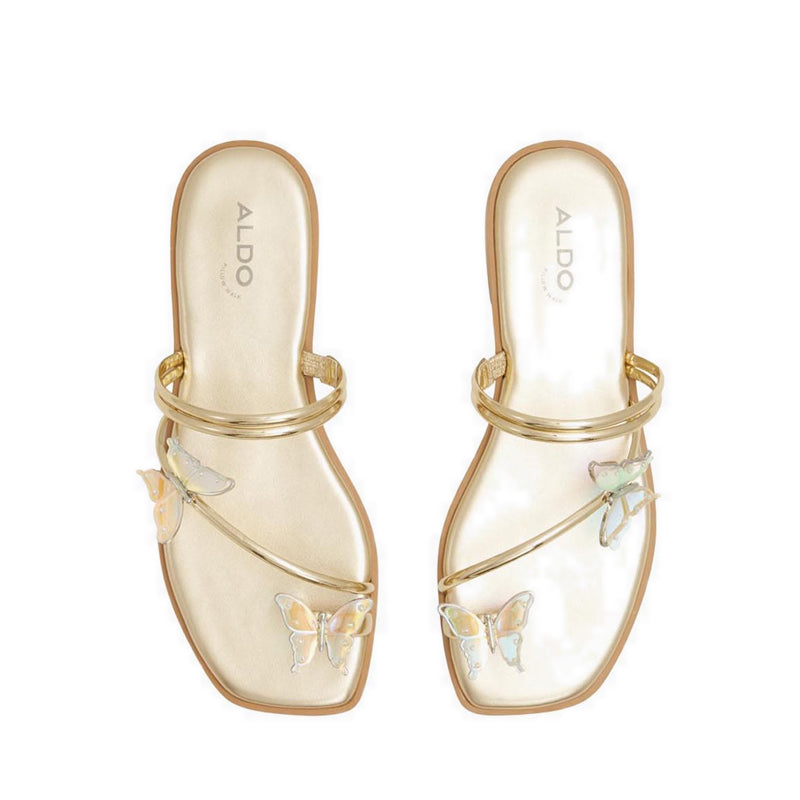 Glasswing Flat Sandals - Gold