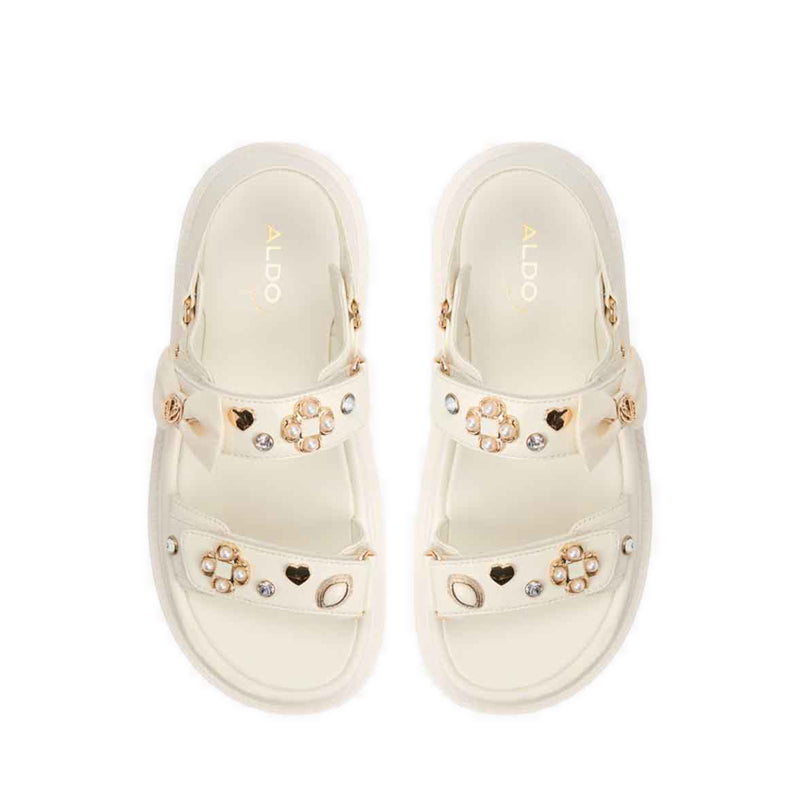 Gemima Flat Sandals - White