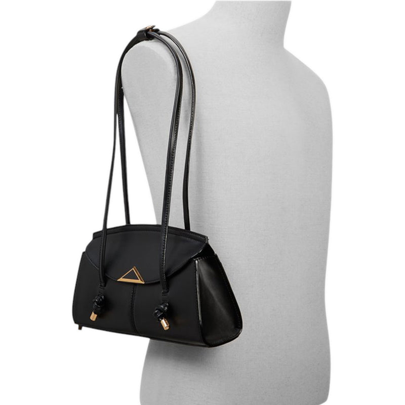 SHOULDERSADIE SHOULDER BAG - BLACK OVERFLOW