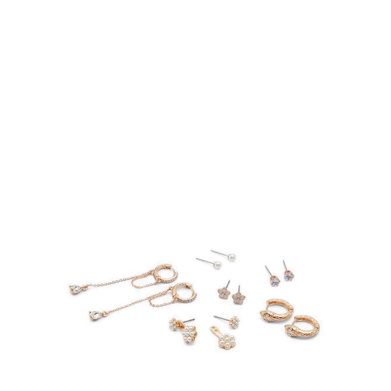 Blossoms Earrings - Gold/Clear Multi