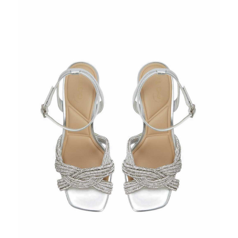 Shimma Heeled Sandals - Silver