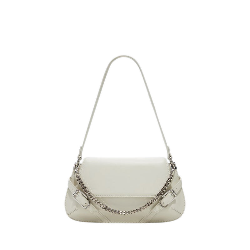 Chain Top Handle Bag White Duo Chain Handle Shoulder Bag Charles