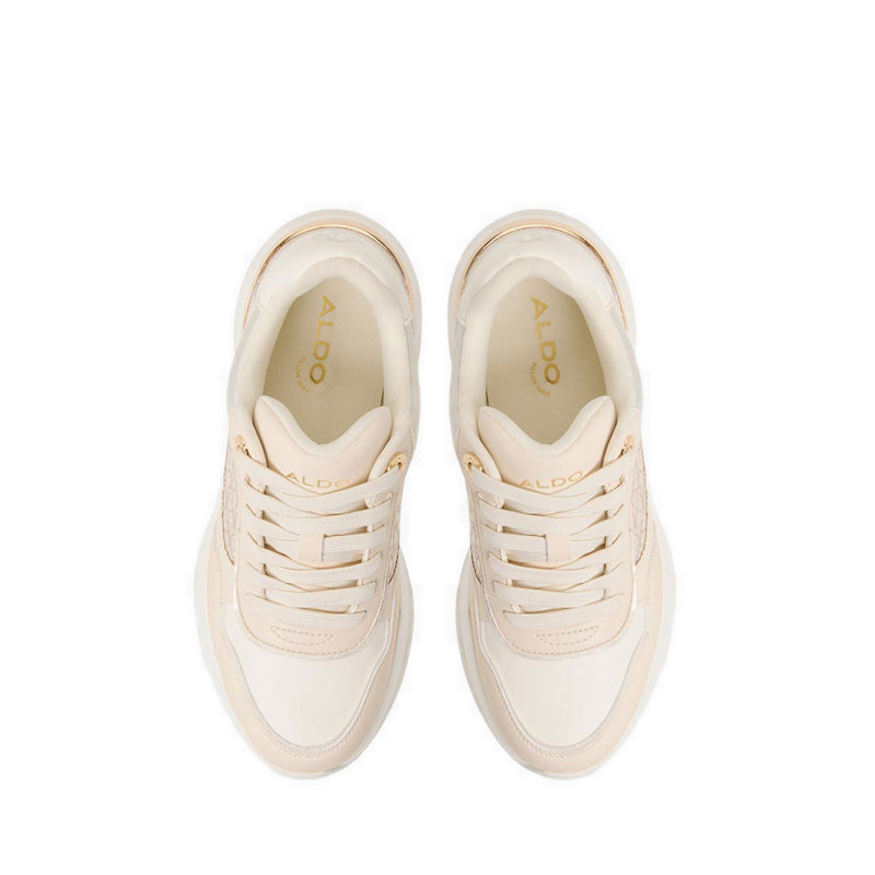 ALDO REXSON WEDGE SNEAKERS - CREAM MULTI