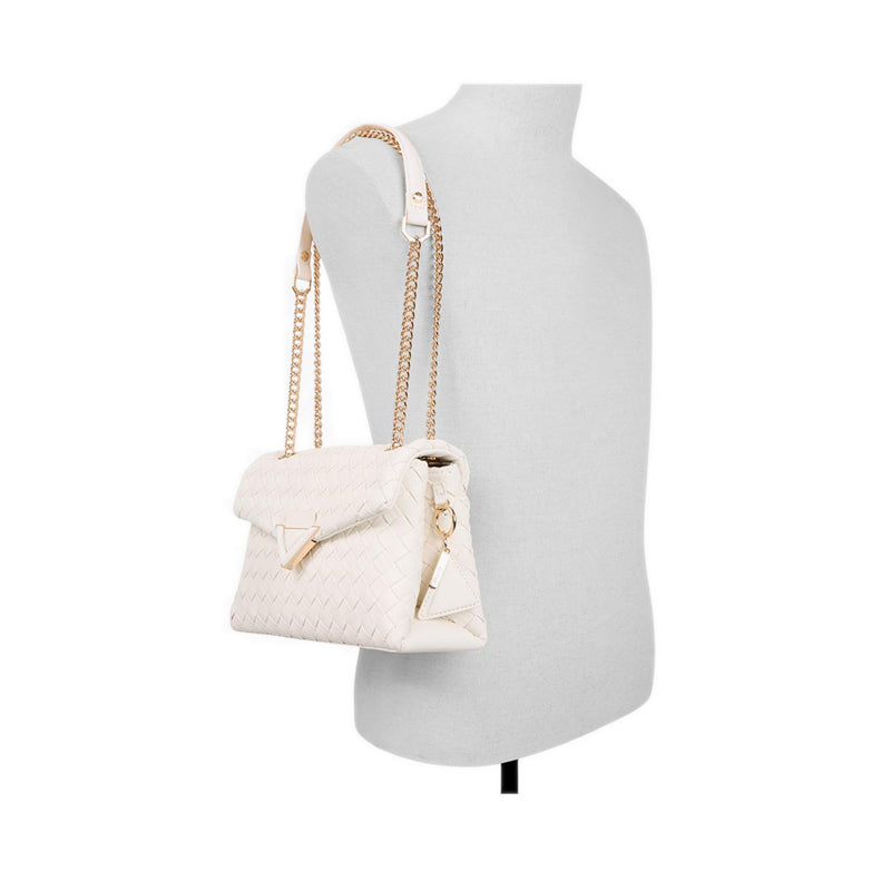 ALDO SOFTWOVEN CROSS BODY - WHITE