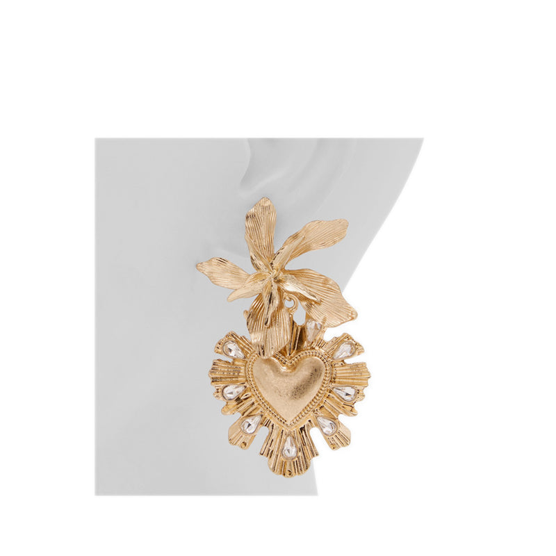 ALDO SCARLLETT EARRINGS - GOLD/CLEAR MULTI