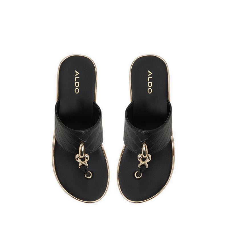 ALDO PENELOPY BEACH SANDALS - BLACK