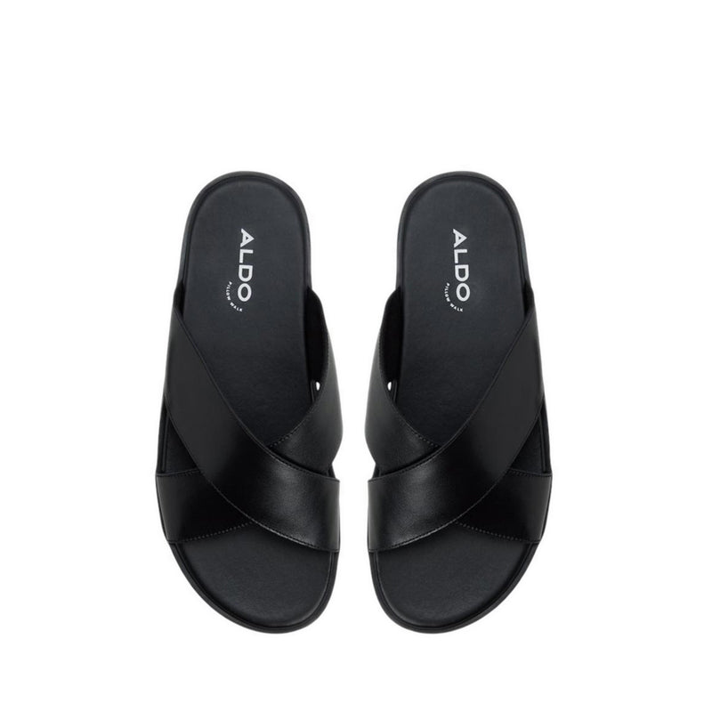 ALDO ERIK FLAT SANDALS - BLACK