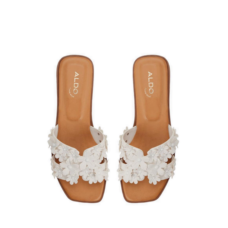 ALDO ITSANDAL FLAT SANDALS - OPEN WHITE