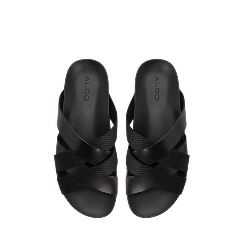ALDO FLORIAN FLAT SANDALS - BLACK