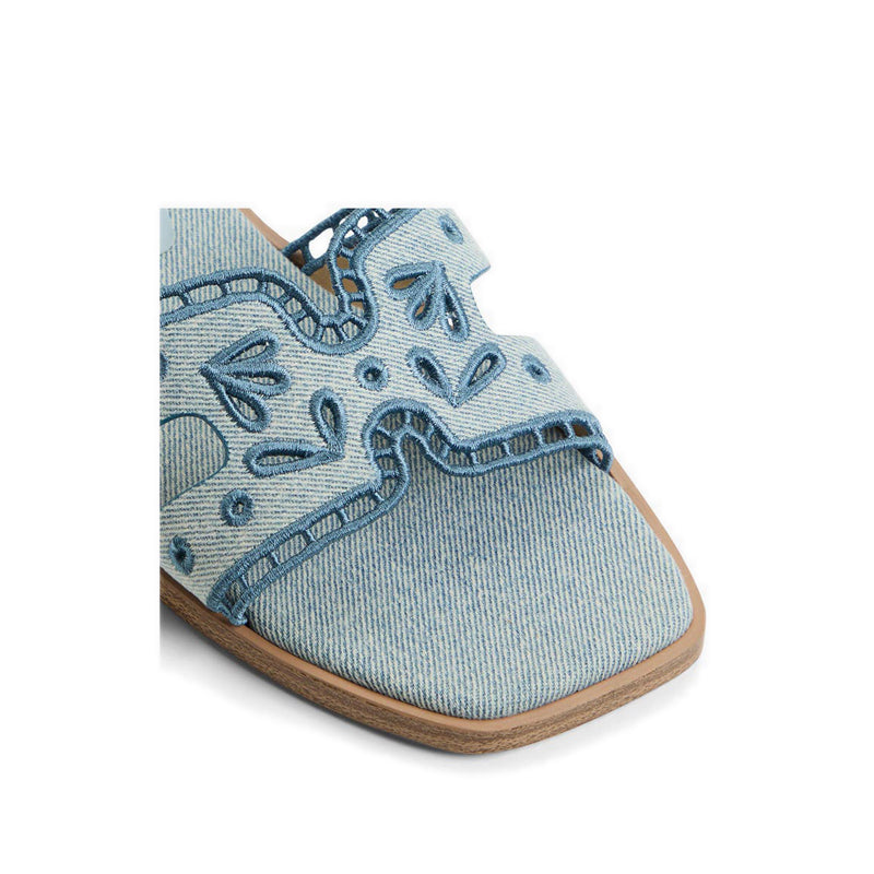 ITSANDAL FLAT SANDALS - DENIM