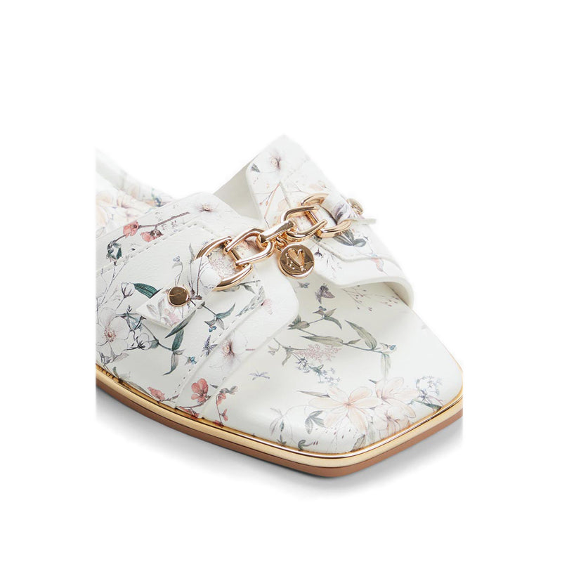 ALAMASSI FLAT SANDALS - WHITE MULTI