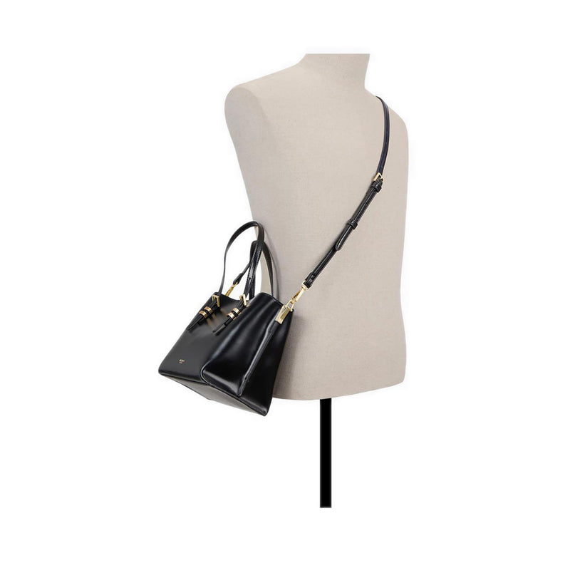 ELONORIA SATCHEL - BLACK OVERFLOW