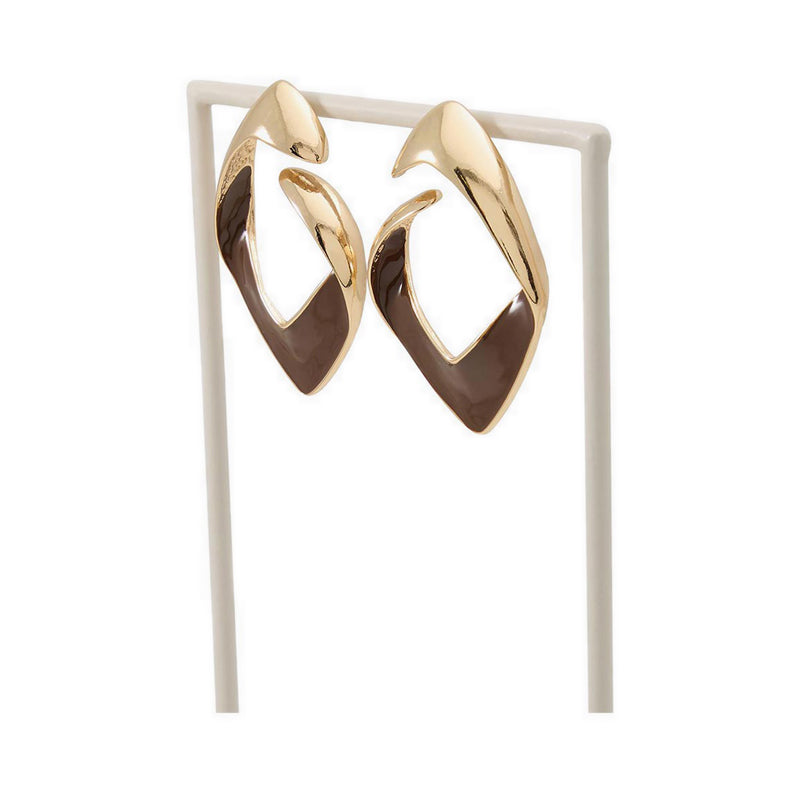 GEOLIARI EARRINGS - LIGHT BROWN
