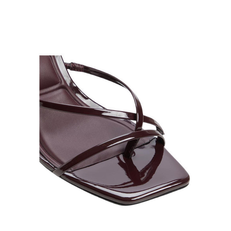 LEXINA HEELED SANDALS - BURGUNDY