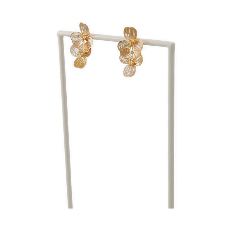 AZALEAA EARRINGS - GOLD/CLEAR MULTI