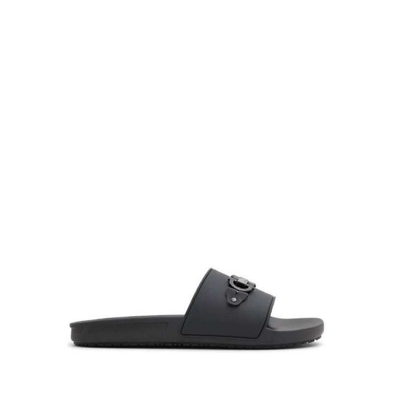 ALDO LOUNGESLIDE FLAT SANDALS - BLACK