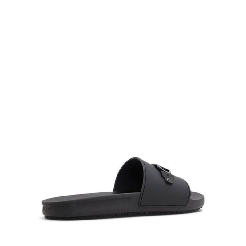 ALDO LOUNGESLIDE FLAT SANDALS - BLACK