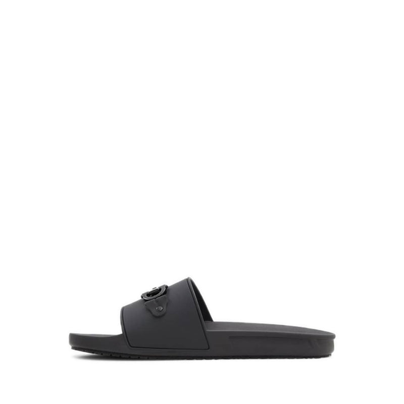 ALDO LOUNGESLIDE FLAT SANDALS - BLACK