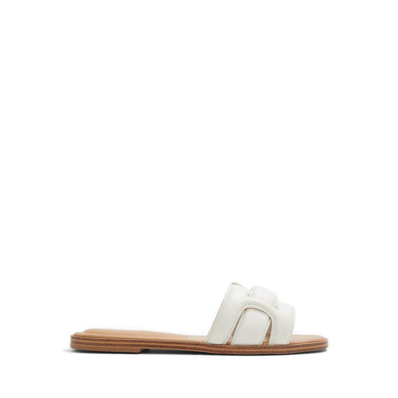 ALDO ELENAA FLAT SANDALS - WHITE/BONE