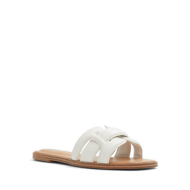 ALDO ELENAA FLAT SANDALS - WHITE/BONE