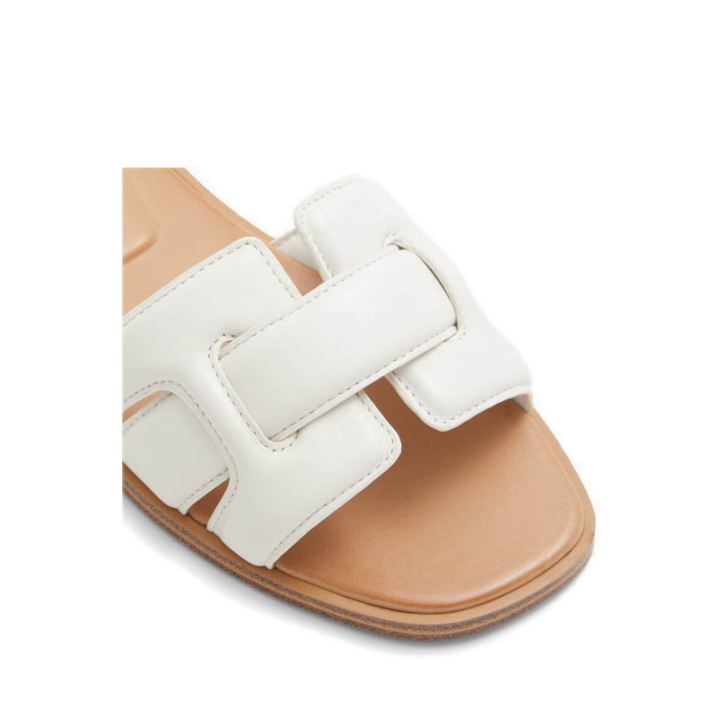 ALDO ELENAA FLAT SANDALS - WHITE/BONE