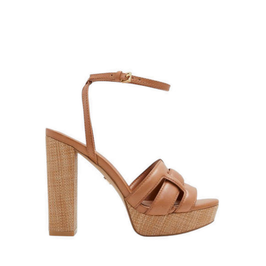 VALABEREL HEELED SANDALS - MEDIUM BROWN