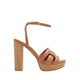 VALABEREL HEELED SANDALS - MEDIUM BROWN