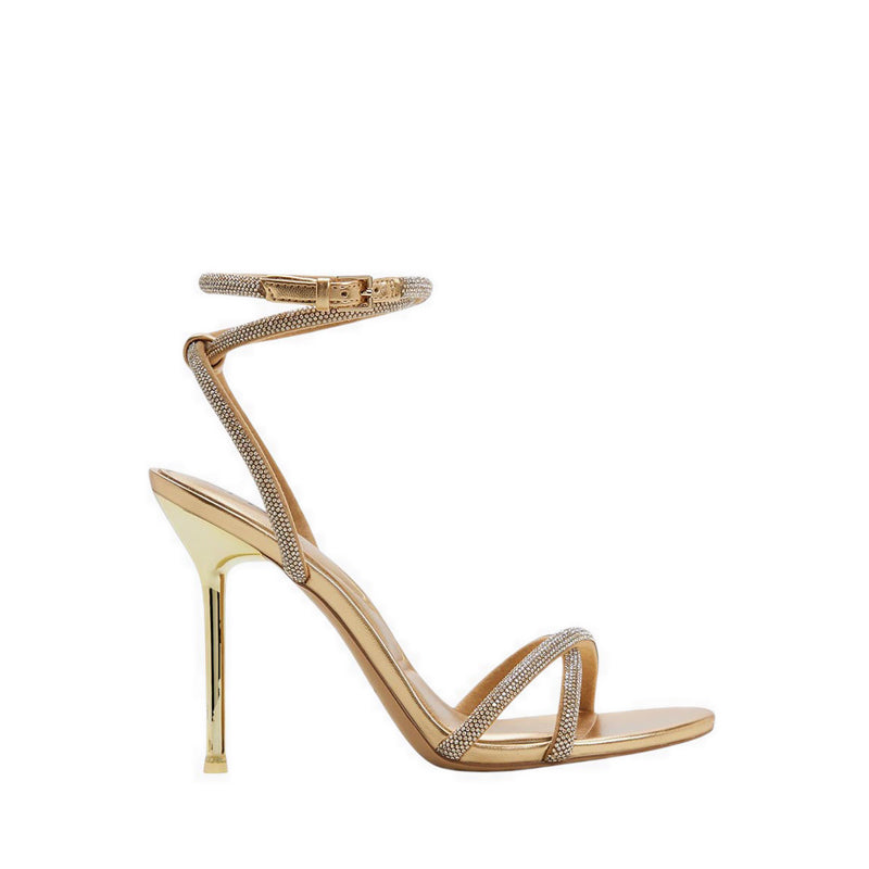 MANAELDEN HEELED SANDALS - GOLD