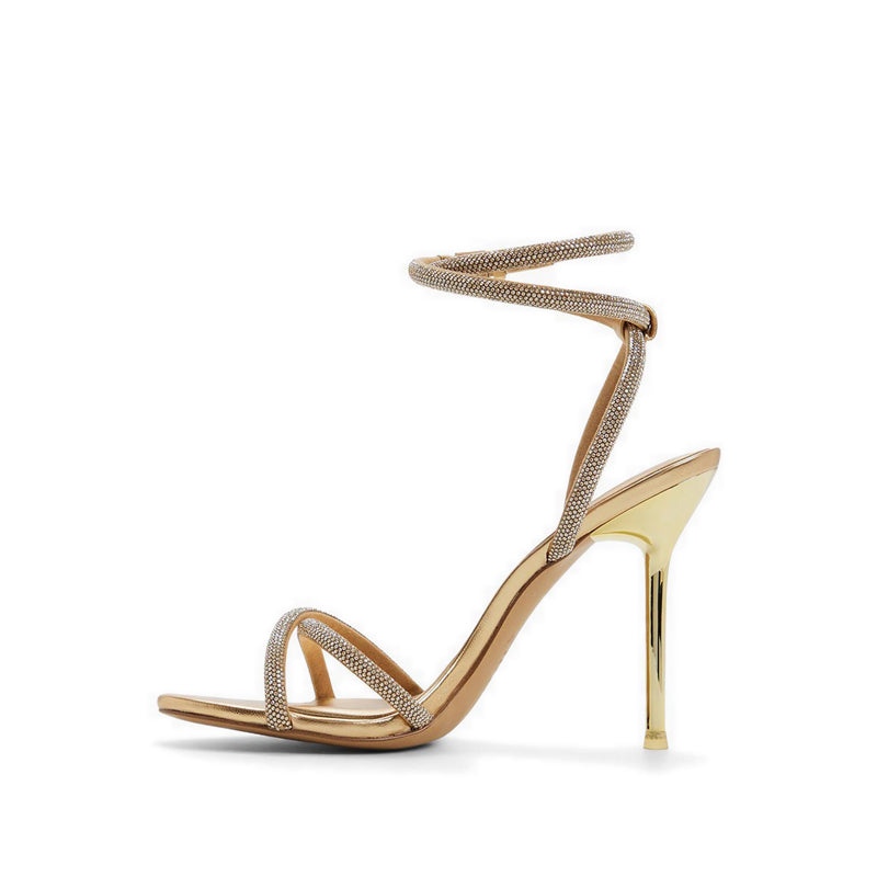 MANAELDEN HEELED SANDALS - GOLD