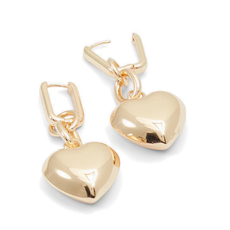 ALDO GOLDENHEART EARRINGS - GOLD