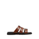 LIGHT FLAT SANDALS - COGNAC