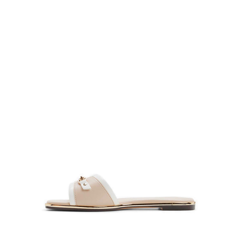 ALAMASSI SANDALS OPEN TOE & HEEL-FLAT HEELS - BEIGE