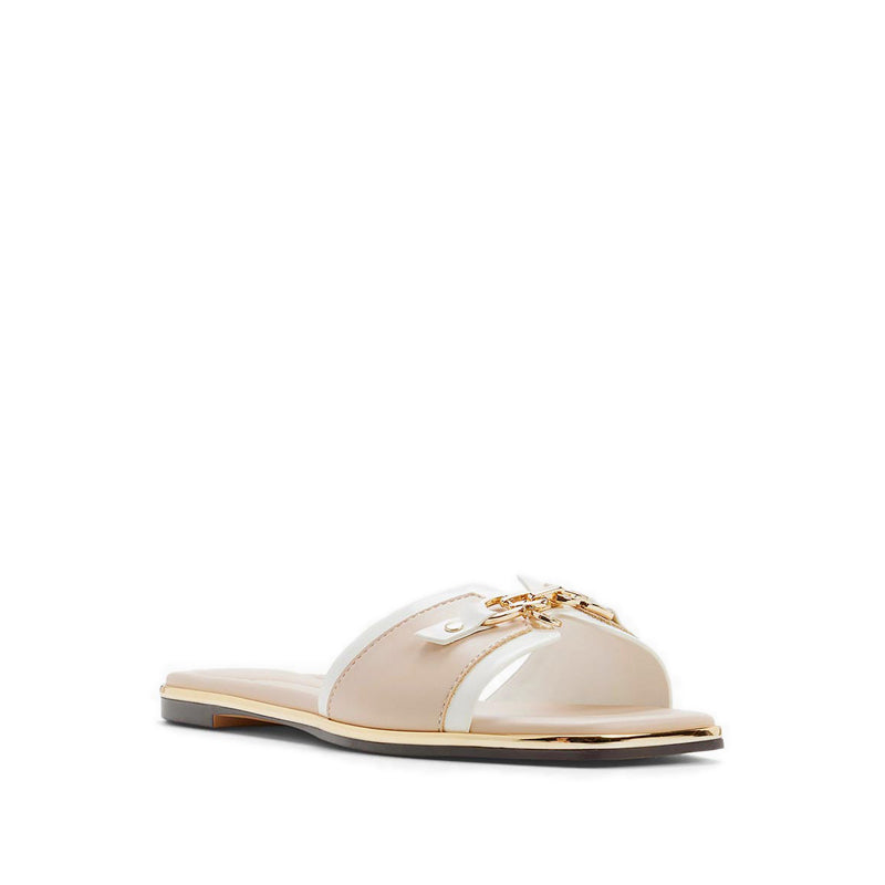 ALAMASSI SANDALS OPEN TOE & HEEL-FLAT HEELS - BEIGE