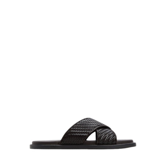 TARIK FLAT SANDALS - DARK BROWN