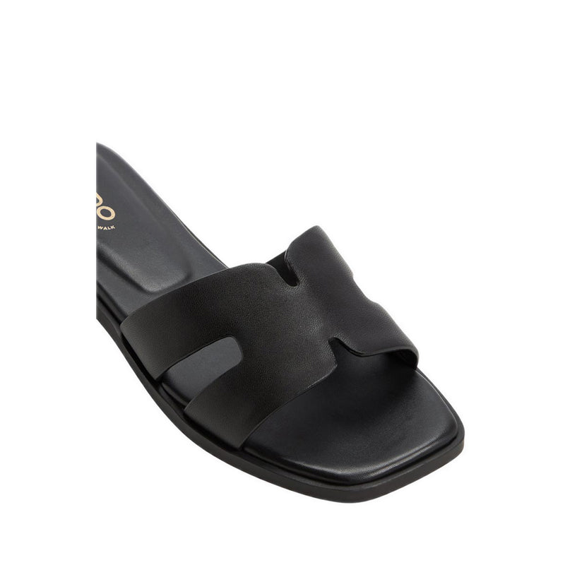 ALDO ITSANDAL FLAT SANDALS - BLACK