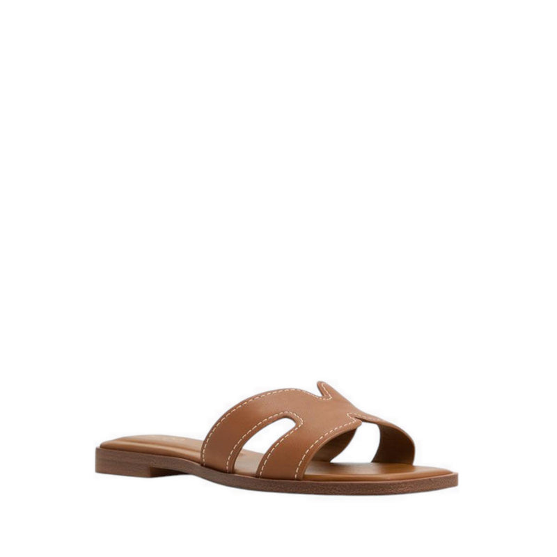 ALDO ITSANDAL FLAT SANDALS - MEDIUM BROWN