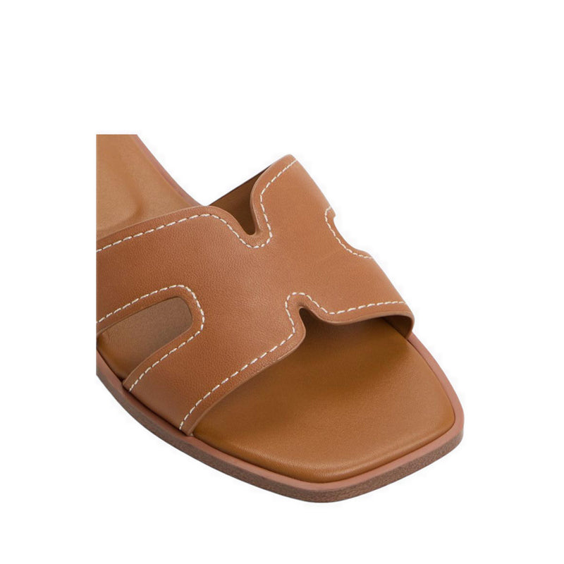 ALDO ITSANDAL FLAT SANDALS - MEDIUM BROWN