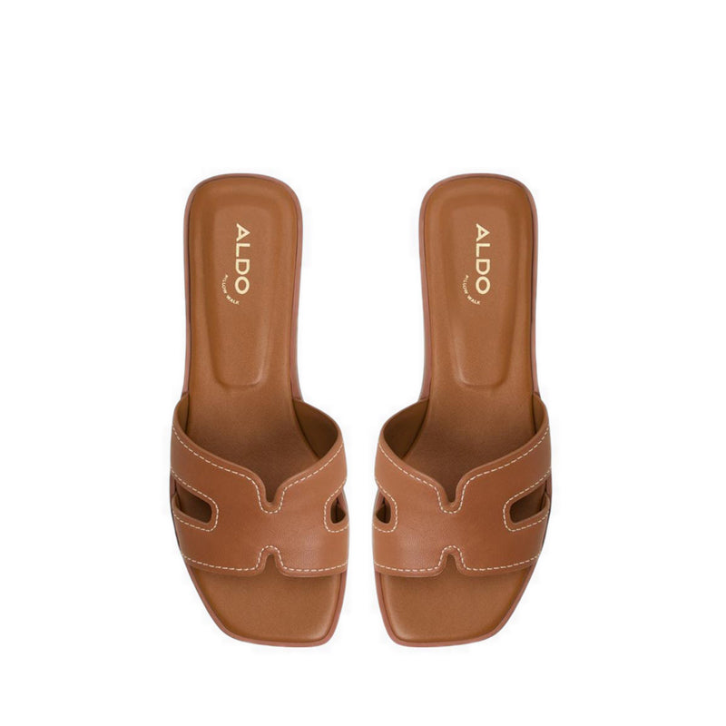 ALDO ITSANDAL FLAT SANDALS - MEDIUM BROWN