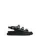 HALENDAR FOOTBED SANDALS - BLACK