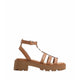 Lamington Heeled Sandals - Medium Brown