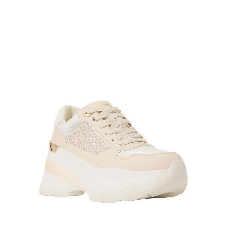 ALDO REXSON WEDGE SNEAKERS - CREAM MULTI