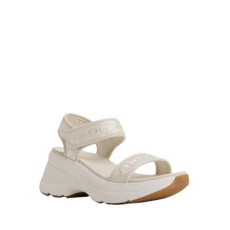 ALDO CHAMOMILE WEDGE SANDALS - CREAM