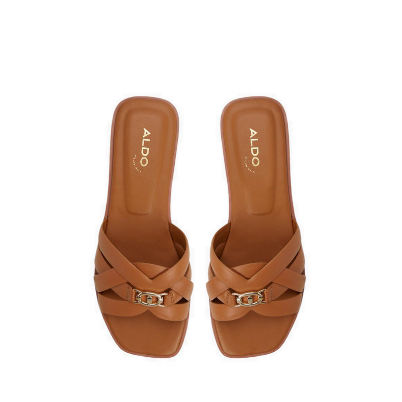 ALDO JENNALERIEL -IN FLAT SANDALS - MEDIUM BROWN