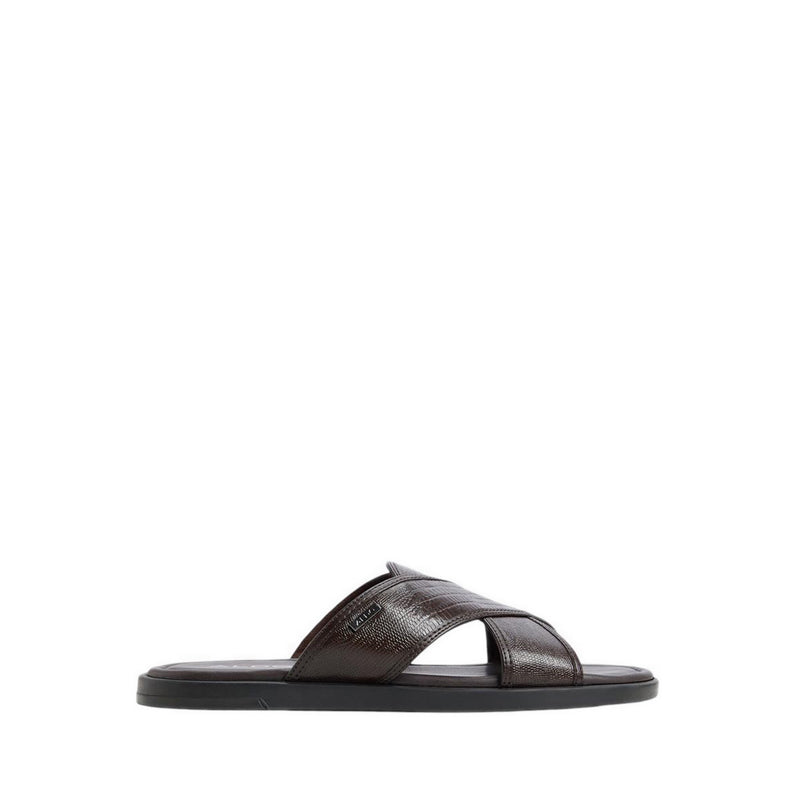 Olino Flat Sandals - Dark Brown