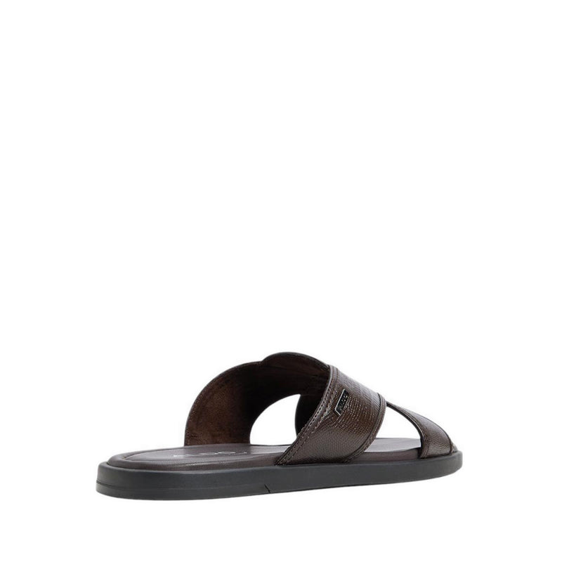 Olino Flat Sandals - Dark Brown