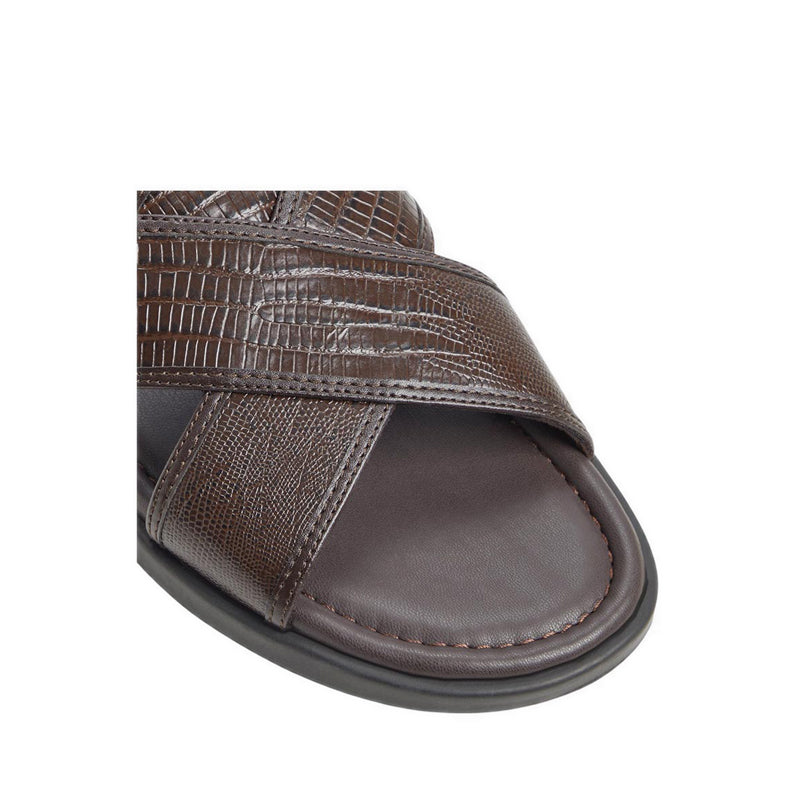 Olino Flat Sandals - Dark Brown
