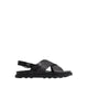 SILVO FLAT SANDALS - BLACK