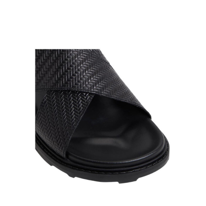 ALDO SILVO FLAT SANDALS - BLACK